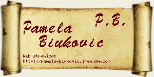 Pamela Biuković vizit kartica